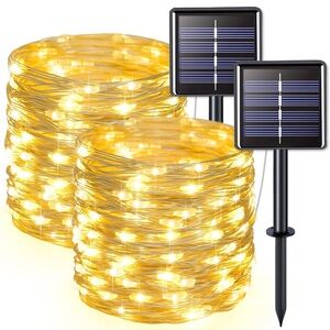 NWT Solar String Lights with Solar Panels (Set of 4 Boxes)